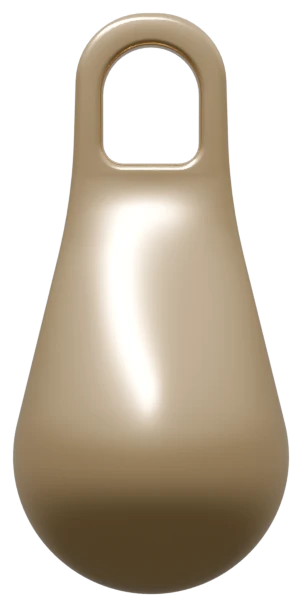 Goccia Bluclad nel colore del deposito oro 24 kt giallo tenue